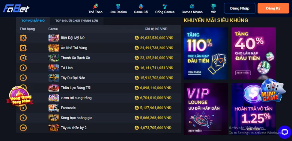 Ưu đãi tiền thưởng nạp đầu cho thành viên mới ae388 casino